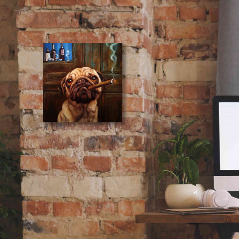 Image of 'Uptown Pug' by Lucia Heffernan, Canvas Wall Art,12x12