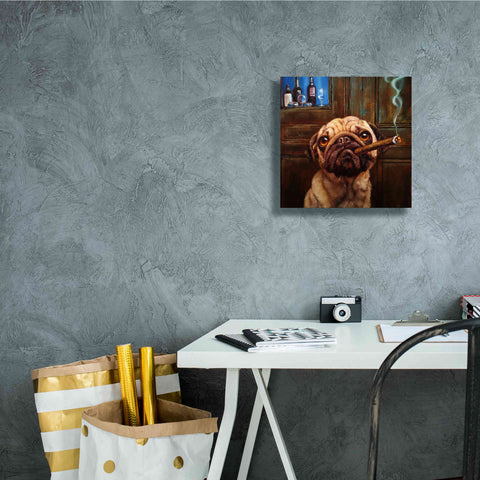 Image of 'Uptown Pug' by Lucia Heffernan, Canvas Wall Art,12x12