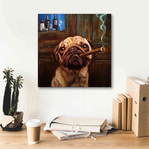 Image of 'Uptown Pug' by Lucia Heffernan, Canvas Wall Art,18x18