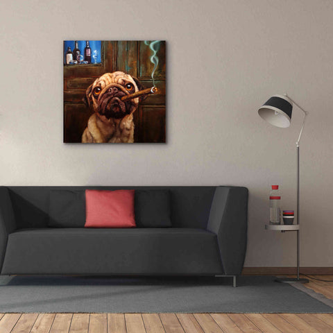 Image of 'Uptown Pug' by Lucia Heffernan, Canvas Wall Art,37x37