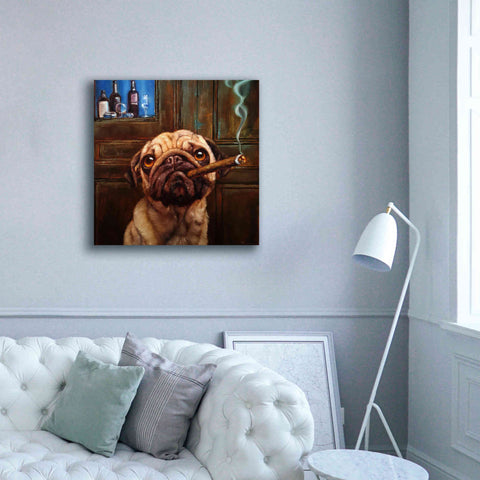 Image of 'Uptown Pug' by Lucia Heffernan, Canvas Wall Art,37x37