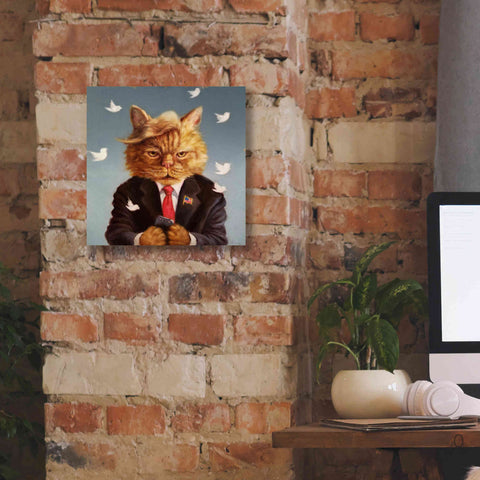 Image of 'Catty Remarks' by Lucia Heffernan, Canvas Wall Art,12x12