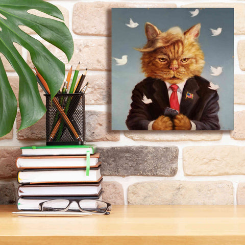 Image of 'Catty Remarks' by Lucia Heffernan, Canvas Wall Art,12x12