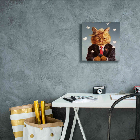 Image of 'Catty Remarks' by Lucia Heffernan, Canvas Wall Art,12x12