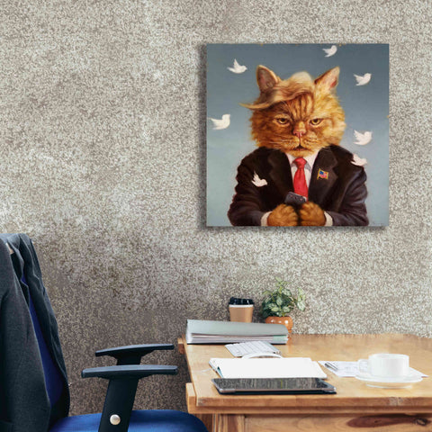 Image of 'Catty Remarks' by Lucia Heffernan, Canvas Wall Art,26x26