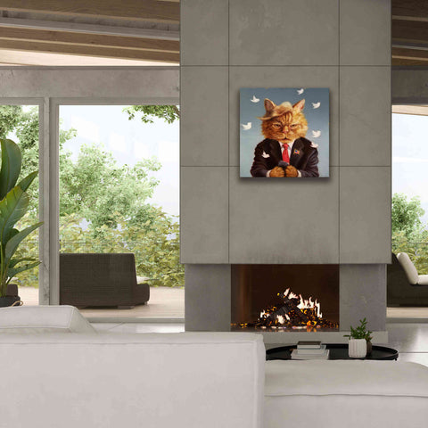 Image of 'Catty Remarks' by Lucia Heffernan, Canvas Wall Art,26x26