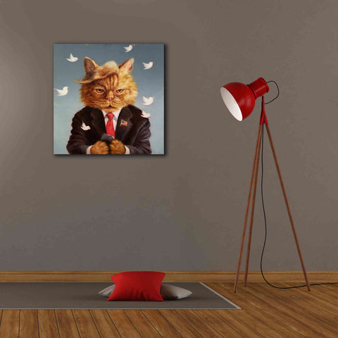 Image of 'Catty Remarks' by Lucia Heffernan, Canvas Wall Art,26x26