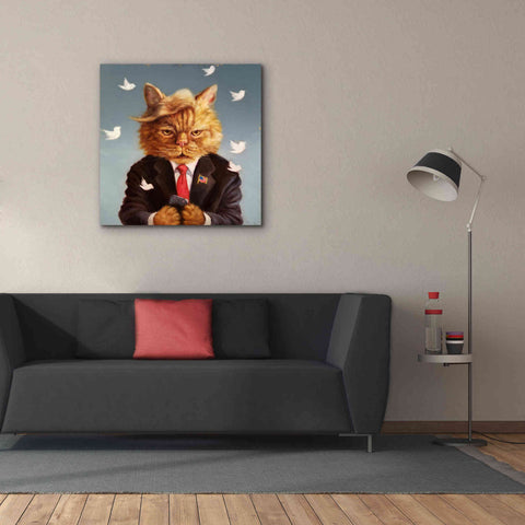 Image of 'Catty Remarks' by Lucia Heffernan, Canvas Wall Art,37x37