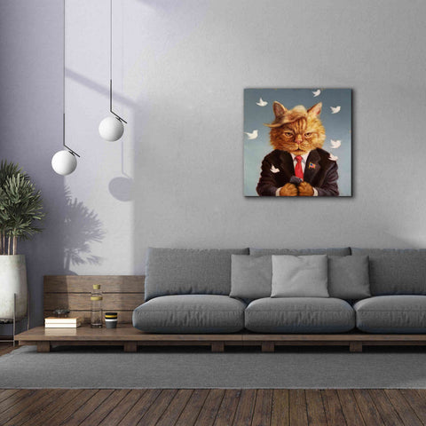 Image of 'Catty Remarks' by Lucia Heffernan, Canvas Wall Art,37x37