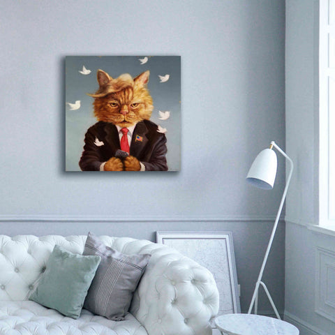 Image of 'Catty Remarks' by Lucia Heffernan, Canvas Wall Art,37x37