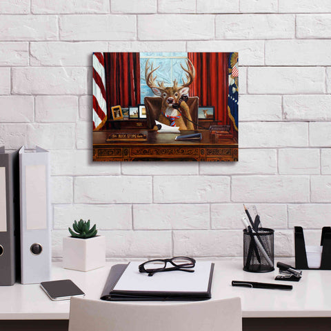 Image of 'The Buck Stops Here' by Lucia Heffernan, Canvas Wall Art,16x12