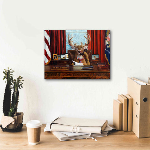 Image of 'The Buck Stops Here' by Lucia Heffernan, Canvas Wall Art,16x12