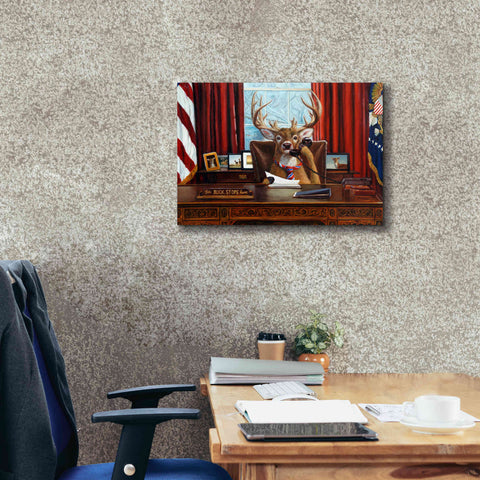 Image of 'The Buck Stops Here' by Lucia Heffernan, Canvas Wall Art,26x18