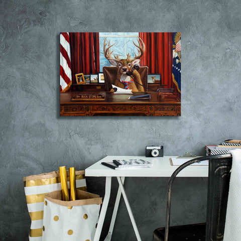 Image of 'The Buck Stops Here' by Lucia Heffernan, Canvas Wall Art,26x18