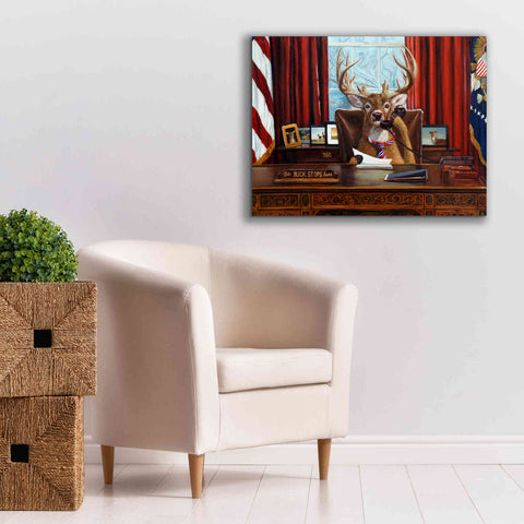 Image of 'The Buck Stops Here' by Lucia Heffernan, Canvas Wall Art,34x26