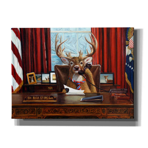 Image of 'The Buck Stops Here' by Lucia Heffernan, Canvas Wall Art