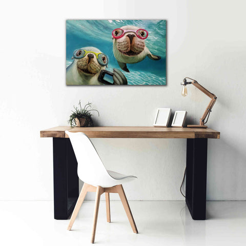 Image of 'Underwater Selfie' by Lucia Heffernan, Canvas Wall Art,40x26