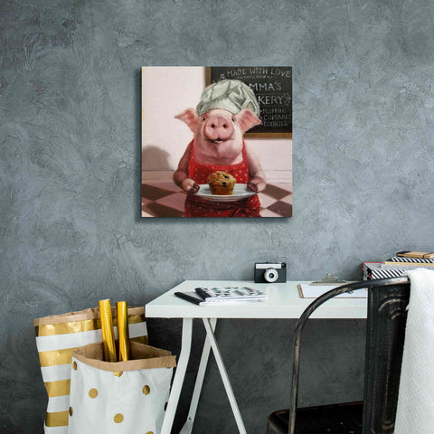 Image of 'Pinkies Bakery' by Lucia Heffernan, Canvas Wall Art,18x18