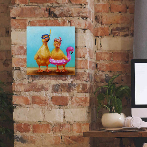 Image of 'Pool Party' by Lucia Heffernan, Canvas Wall Art,12x12