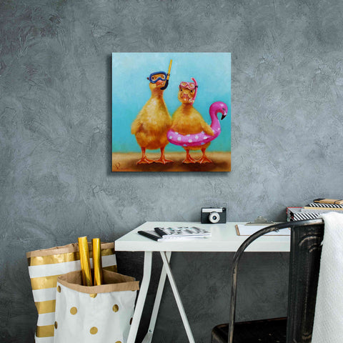 Image of 'Pool Party' by Lucia Heffernan, Canvas Wall Art,18x18
