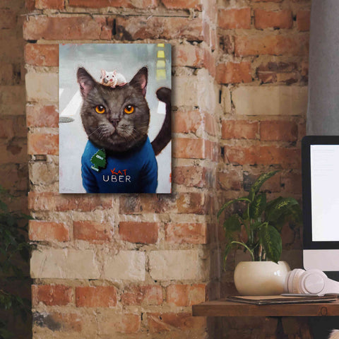 Image of 'Cat Uber' by Lucia Heffernan, Canvas Wall Art,12x16
