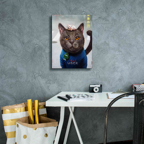 Image of 'Cat Uber' by Lucia Heffernan, Canvas Wall Art,12x16