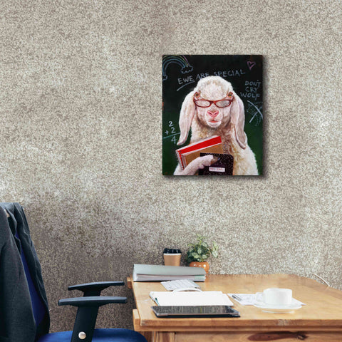 Image of 'Back to School - Mrs. Ewe' by Lucia Heffernan, Canvas Wall Art,20x24