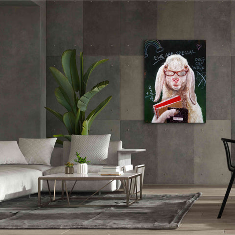 Image of 'Back to School - Mrs. Ewe' by Lucia Heffernan, Canvas Wall Art,40x54