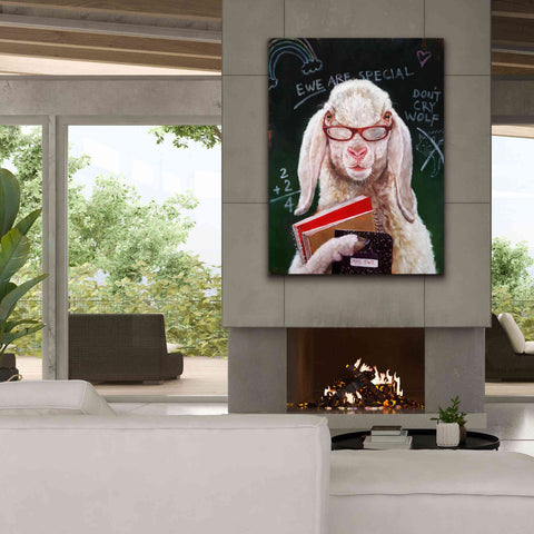 Image of 'Back to School - Mrs. Ewe' by Lucia Heffernan, Canvas Wall Art,40x54