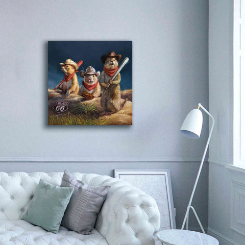 Image of 'Amarillo Sod Poodles' by Lucia Heffernan, Canvas Wall Art,37x37