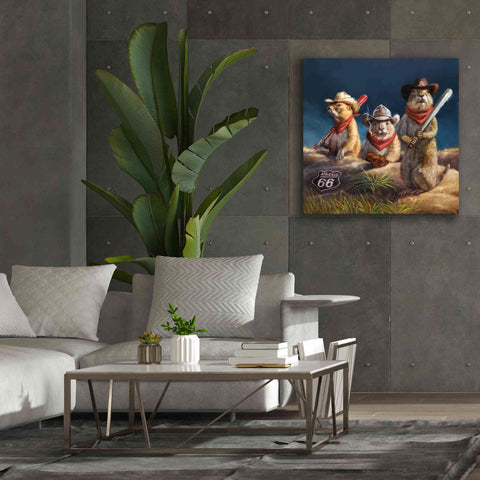 Image of 'Amarillo Sod Poodles' by Lucia Heffernan, Canvas Wall Art,37x37