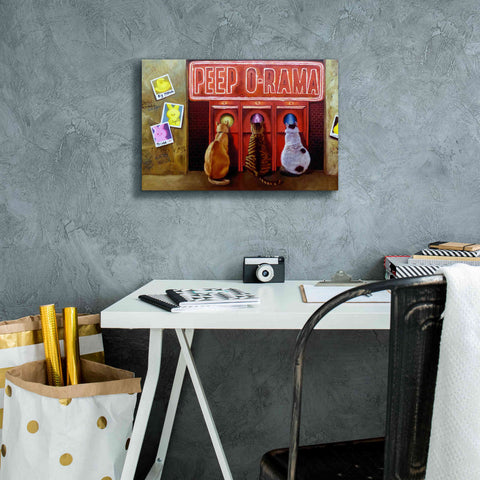 Image of 'Peepshow' by Lucia Heffernan, Canvas Wall Art,18x12