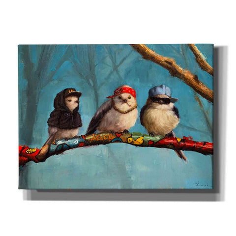 Image of 'Birdz In Da Hood' by Lucia Heffernan, Canvas Wall Art