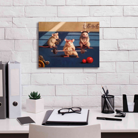 Image of 'Gym Rats' by Lucia Heffernan, Canvas Wall Art,16x12