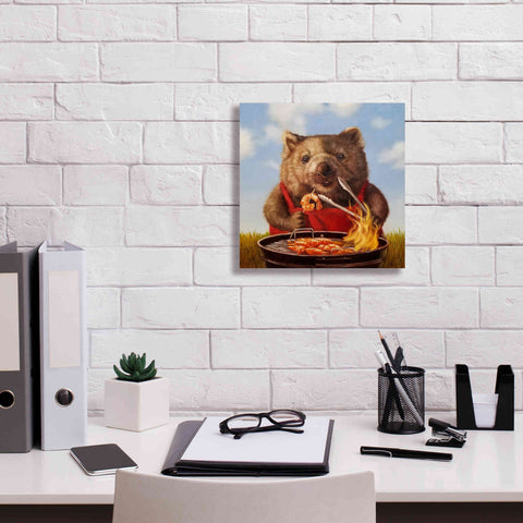 Image of 'Shrimp On The Barbie' by Lucia Heffernan, Canvas Wall Art,12x12