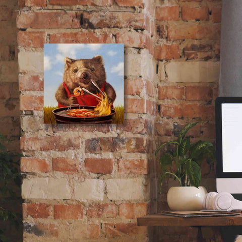 Image of 'Shrimp On The Barbie' by Lucia Heffernan, Canvas Wall Art,12x12