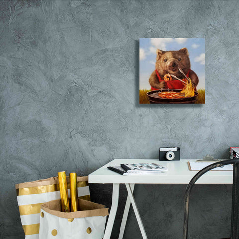Image of 'Shrimp On The Barbie' by Lucia Heffernan, Canvas Wall Art,12x12