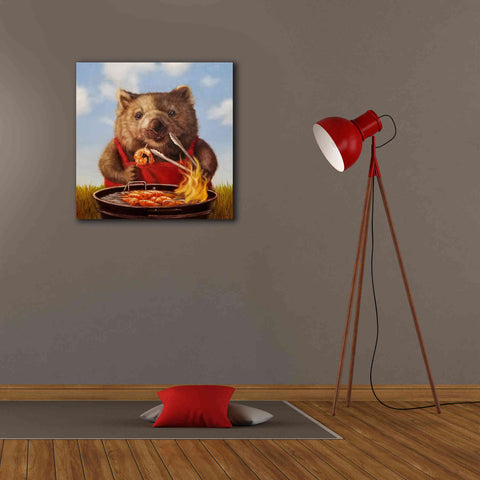 Image of 'Shrimp On The Barbie' by Lucia Heffernan, Canvas Wall Art,26x26
