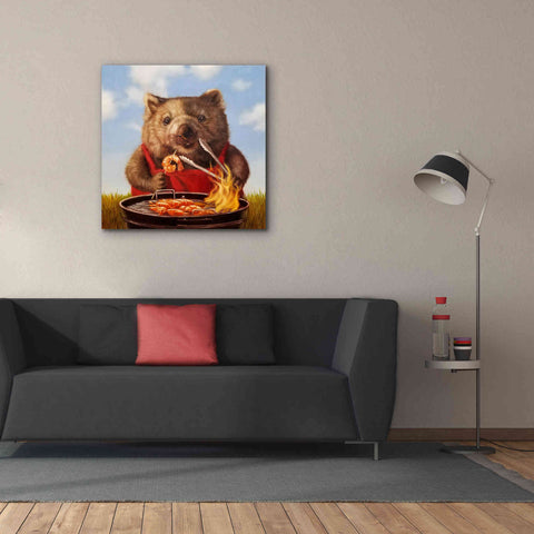 Image of 'Shrimp On The Barbie' by Lucia Heffernan, Canvas Wall Art,37x37