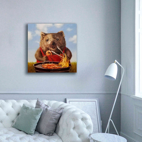Image of 'Shrimp On The Barbie' by Lucia Heffernan, Canvas Wall Art,37x37
