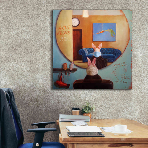 Image of 'Pandemic Haircut' by Lucia Heffernan, Canvas Wall Art,37x37