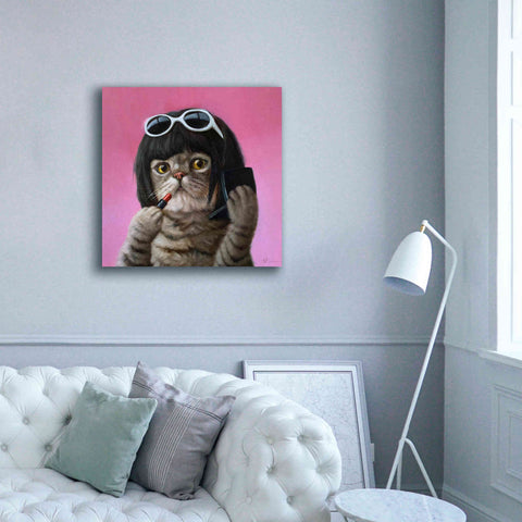 Image of 'Bob Cat' by Lucia Heffernan, Canvas Wall Art,37x37