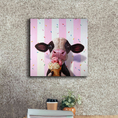 Image of 'Mooo-Licious' by Lucia Heffernan, Canvas Wall Art,18x18