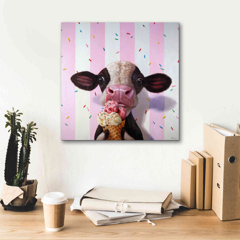 Image of 'Mooo-Licious' by Lucia Heffernan, Canvas Wall Art,18x18