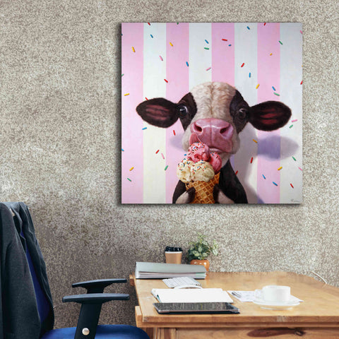 Image of 'Mooo-Licious' by Lucia Heffernan, Canvas Wall Art,37x37