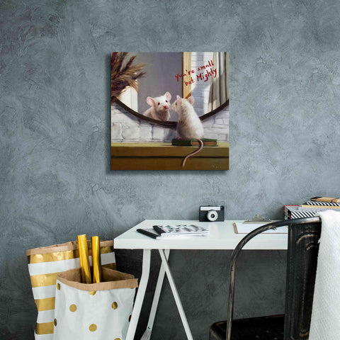 Image of 'Mighty Mouse' by Lucia Heffernan, Canvas Wall Art,18x18