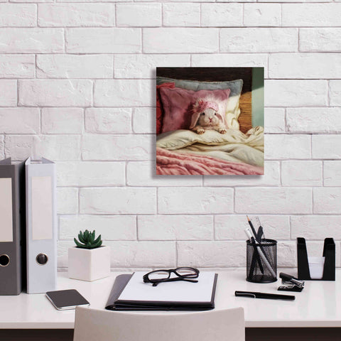 Image of 'Bed Hare' by Lucia Heffernan, Canvas Wall Art,12x12