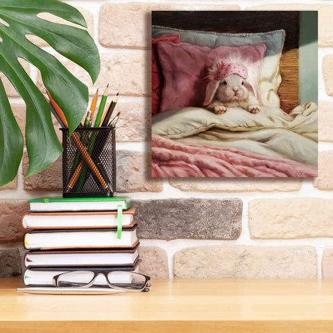 Image of 'Bed Hare' by Lucia Heffernan, Canvas Wall Art,12x12