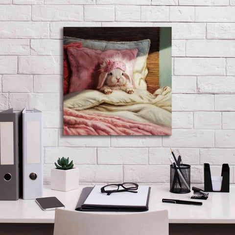 Image of 'Bed Hare' by Lucia Heffernan, Canvas Wall Art,18x18