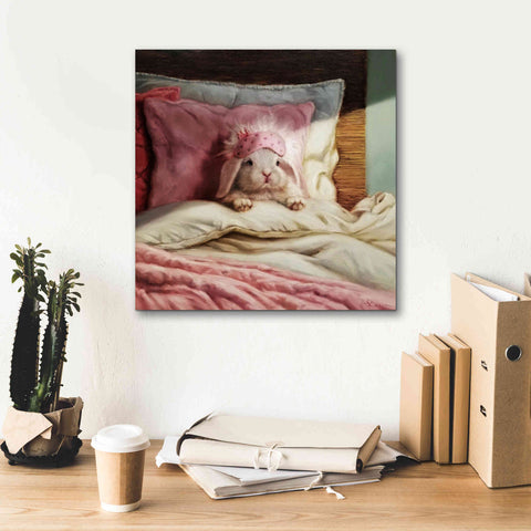 Image of 'Bed Hare' by Lucia Heffernan, Canvas Wall Art,18x18